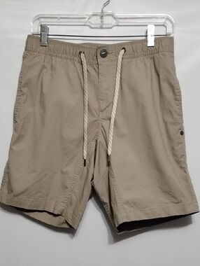 Vuori Tan Drawstring Shorts‎ with Coastal Logo